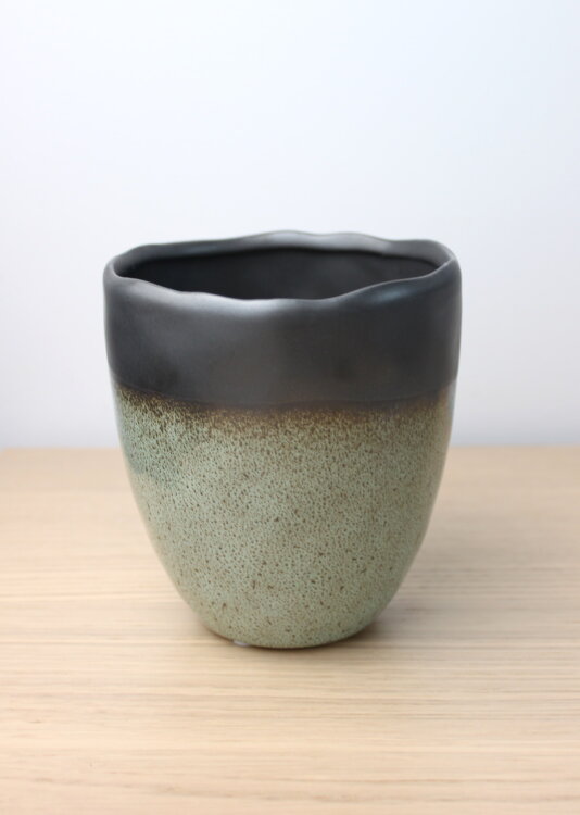 Кашпо Ладель серо-зелёное ⌀11 