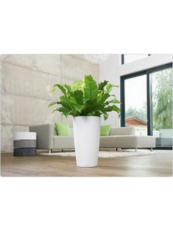 Кашпо Lechuza Rondo 32 Белый блестящий 