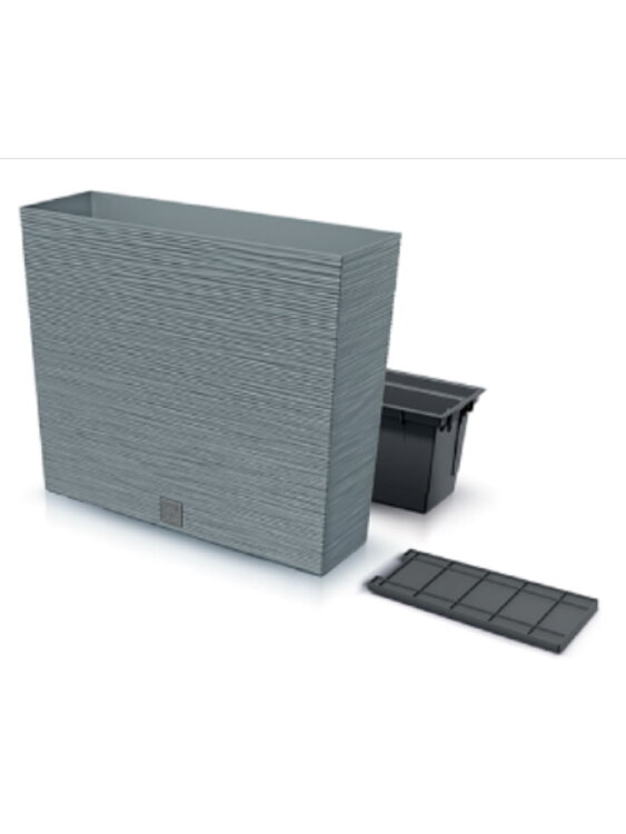 Кашпо длинное Фуру Кейс Тауэр 58 см антрацит 