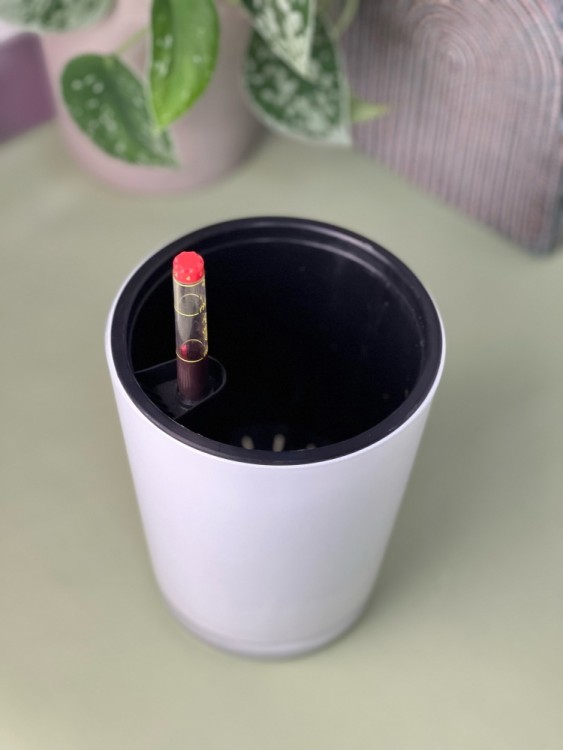 Горшок стеклянный Саншайн белый ⌀13 