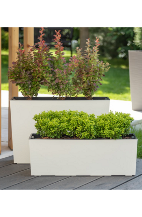 Кашпо длинное высокое Длуто Вербена 56 см графит 