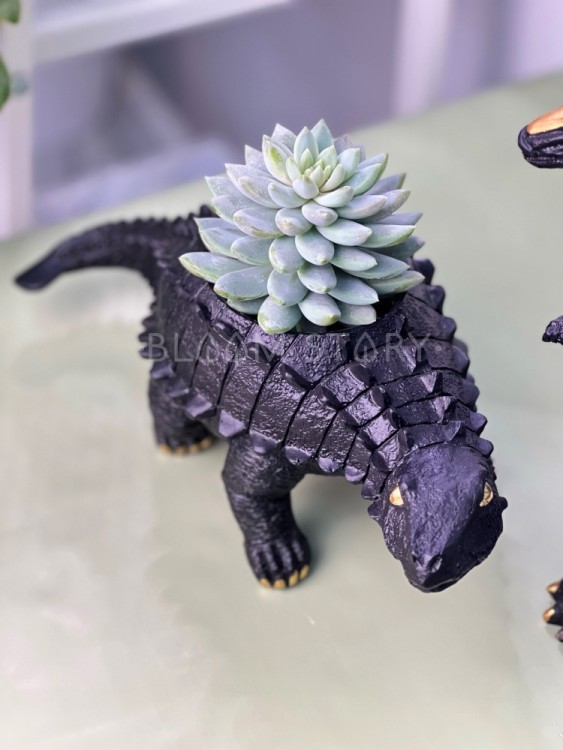 Динозавр с суккулентом 