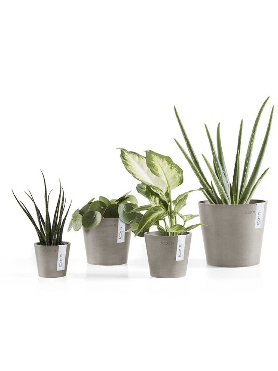 Кашпо Ecopots Amsterdam Mini серо-коричневое 