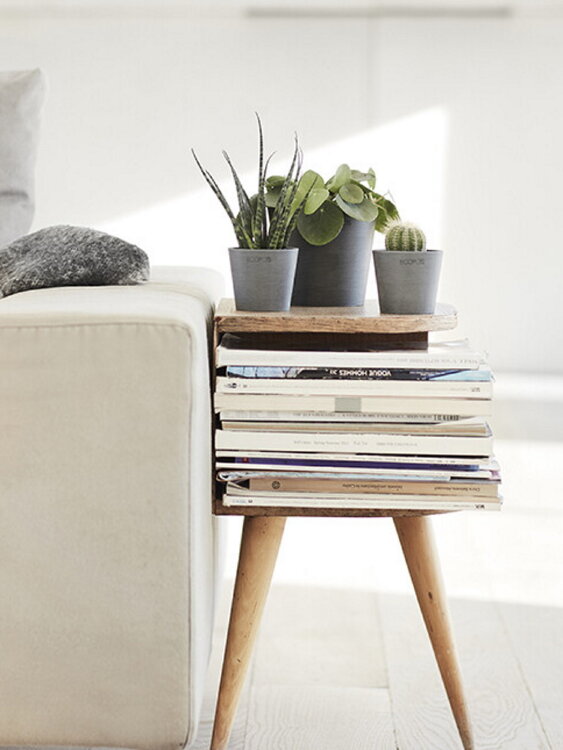 Кашпо Ecopots Amsterdam Mini серое 